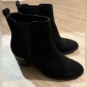 Crevo Black Suede Ankle Boots